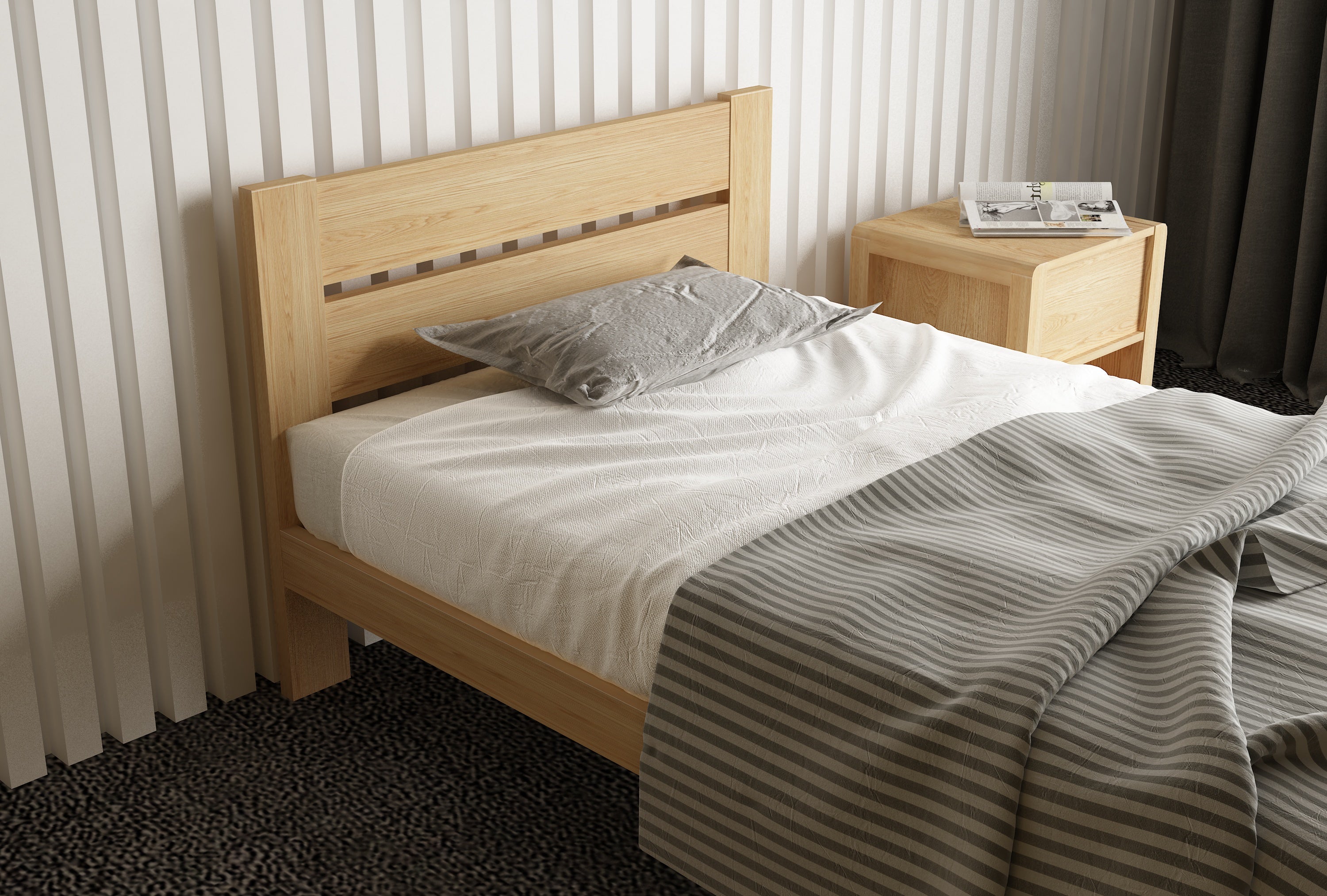 King single slat deals bed